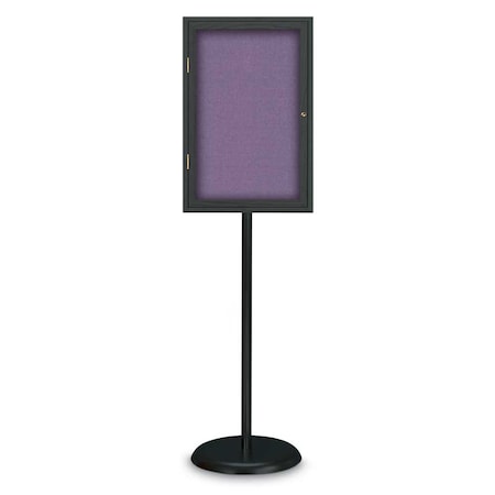 United Visual Products Corkboard, Double Door, Radius Frame, 60x36", Bronze/Black Rubber UV7004-BRONZE-RUBBER
